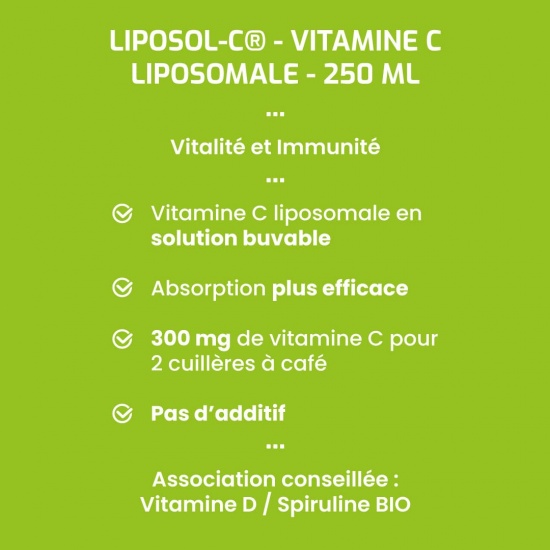 Coffret Vitamine C liposomale 250 ml LIPOSOL-C® (3 + 1 OFFERT)